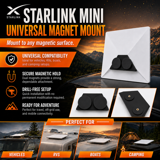 Universal Magnetic Mount for Starlink Mini | Low-Profile Flush Mount