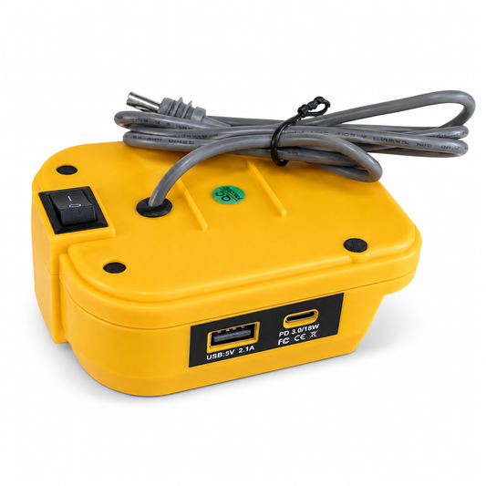 Starlink Mini Tool Battery Adapter – DeWalt, Milwaukee & Makita Battery Power Supply with USB-A, USB-C, and On/Off Switch