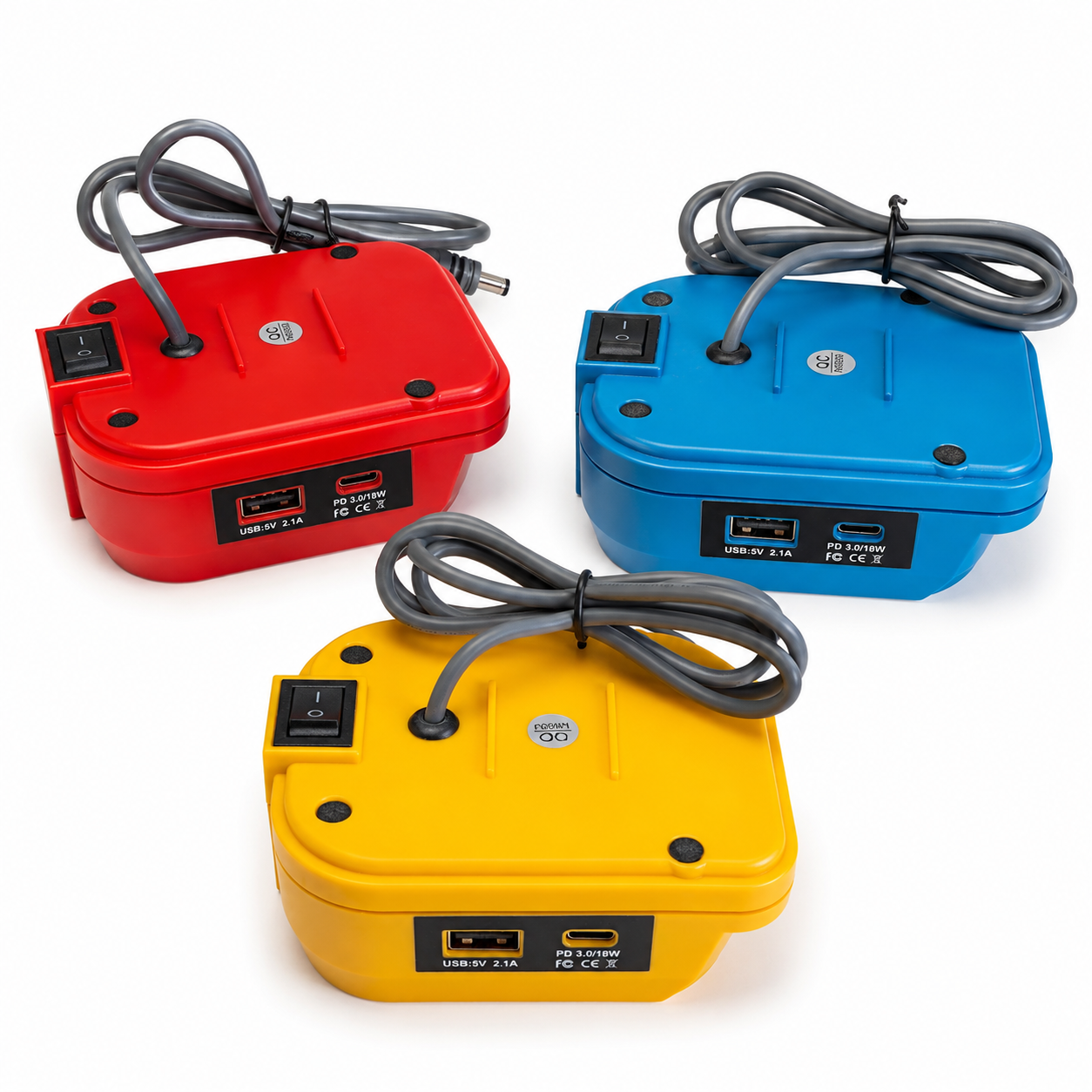 Starlink Mini Tool Battery Adapter – DeWalt, Milwaukee & Makita Battery Power Supply with USB-A, USB-C, and On/Off Switch