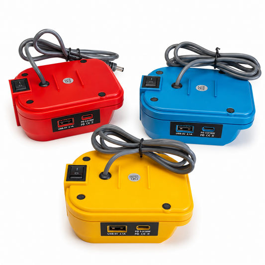 Starlink Mini Tool Battery Adapter – DeWalt, Milwaukee & Makita Battery Power Supply with USB-A, USB-C, and On/Off Switch