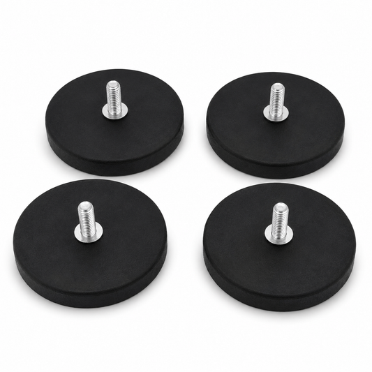 Heavy Duty 65 lb Magnetic Mounts for Starlink Mini | M6 Threaded Stud Magnets | No-Drill Mounting Solution