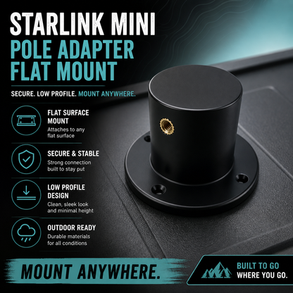 Pole Adapter Flat Mount for Starlink Mini