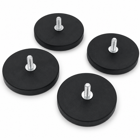 Heavy Duty 65 lb Magnetic Mounts for Starlink Mini | M6 Threaded Stud Magnets | No-Drill Mounting Solution