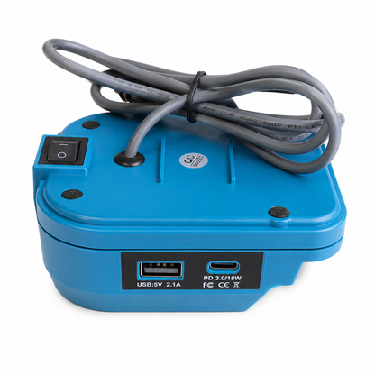 Starlink Mini Tool Battery Adapter – DeWalt, Milwaukee & Makita Battery Power Supply with USB-A, USB-C, and On/Off Switch