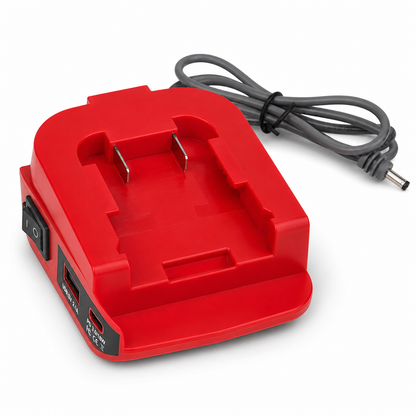 Starlink Mini Tool Battery Adapter – DeWalt, Milwaukee & Makita Battery Power Supply with USB-A, USB-C, and On/Off Switch