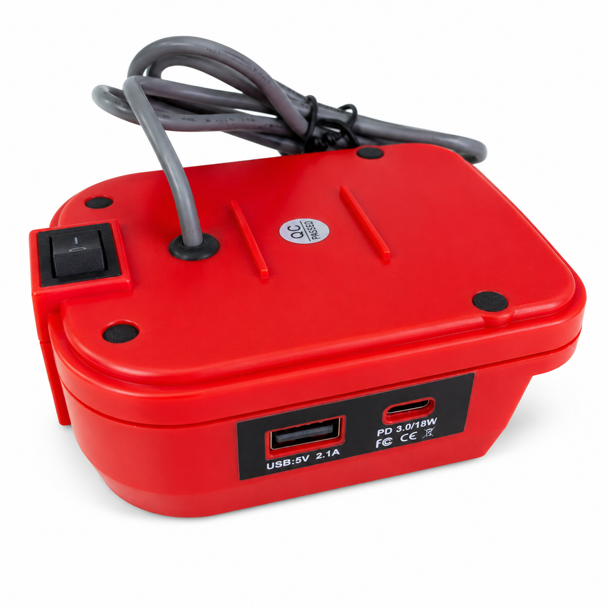 Starlink Mini Tool Battery Adapter – DeWalt, Milwaukee & Makita Battery Power Supply with USB-A, USB-C, and On/Off Switch